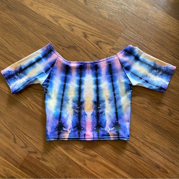 Black Milk Clothing size small to dye for off the shoulder crop - Picture 8 of 16